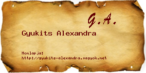 Gyukits Alexandra névjegykártya